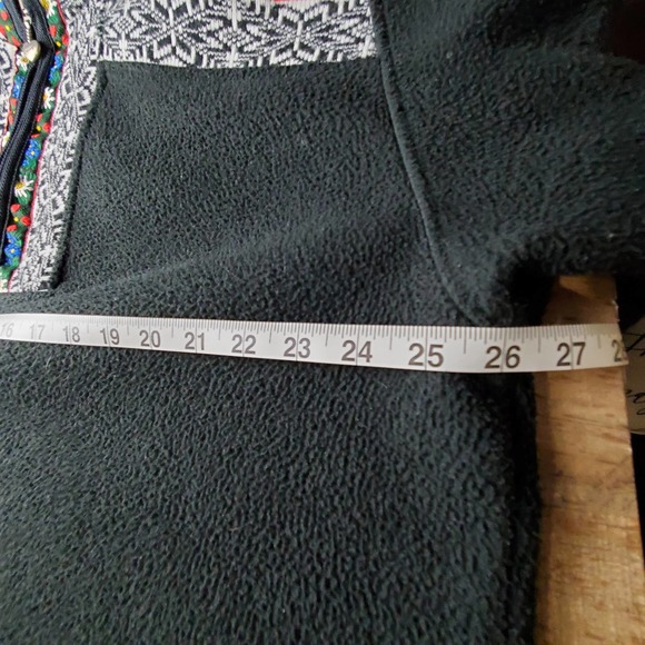 Obermeyer vintage fleece embroidered pullover women's large black - Picture 11 of 13